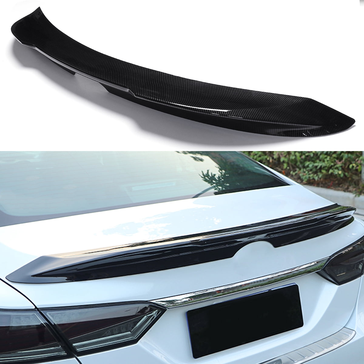 TRD Style Carbon Fiber Texture ABS Duckbill Rear Trunk Lid Spoiler Wing
