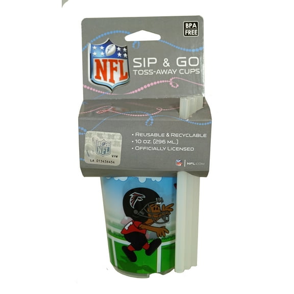 Atlanta Football Falcons 10 oz Sip n Go Plastic Cups - Set of 3 Sippy Cups