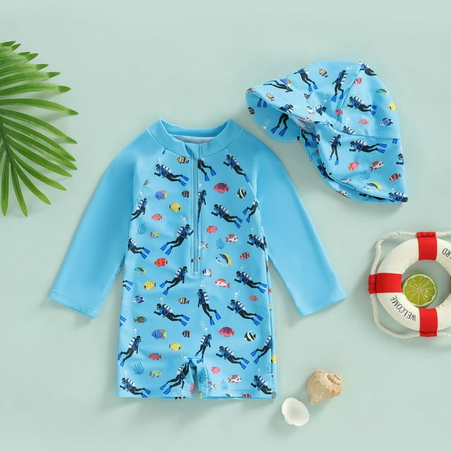 Girls Swimwear Product Category Full Print Rash Guard Set for Toddlers and Kids Accessories Included