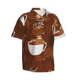thumbnail image 2 of Bixox Men's Hawaiian Shirts Men's Sloths Need More Coffee Print Short-Sleeve Shirt-XX-Large, 2 of 8