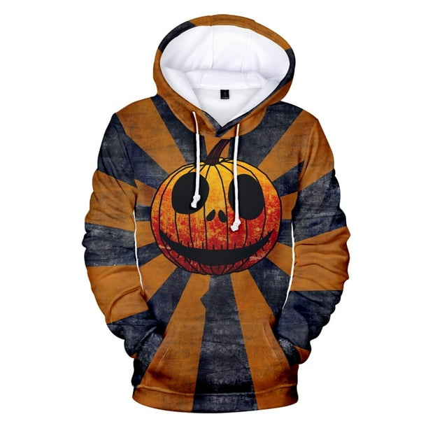 Sudaderas con capucha con estampado de lámpara de calabaza 3D para hombres, ropa de gran tamaño, abrigo divertido, Halloween, Carnaval, noche, moda de otoño, nuevo