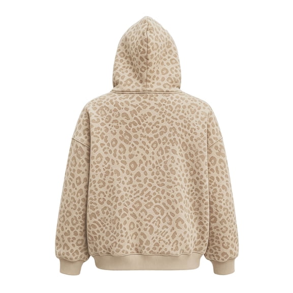 TGPMGRZ Unisex Pet Pouch Hoodie, Leopard Print Hoodie with Dog Pouch, Soft Pet Pouch