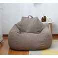 thumbnail image 1 of The color is as shown in the main picture 100*120cm Lazy Classic Bean Bag Chair Sofa Covers without Filler Linen Cloth Lounger Seat Bean Bag Pouf Puff Couch Tatami Living Room, 1 of 5