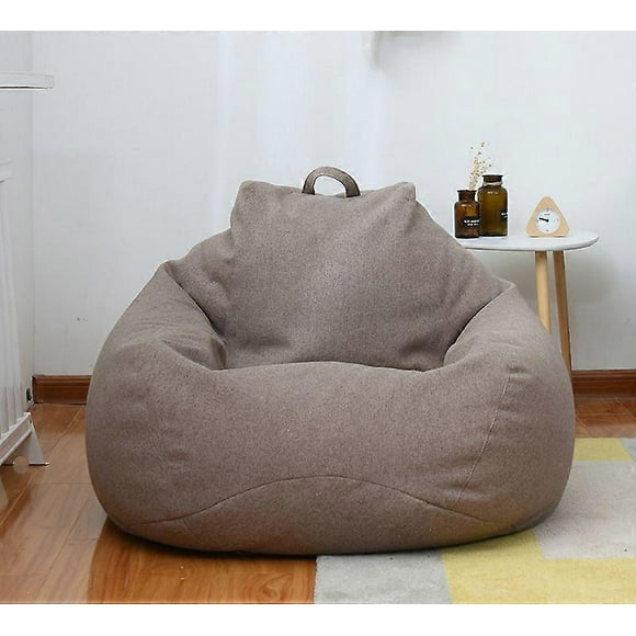 The color is as shown in the main picture 100*120cm Lazy Classic Bean Bag Chair Sofa Covers without Filler Linen Cloth Lounger Seat Bean Bag Pouf Puff Couch Tatami Living Room