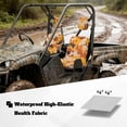 thumbnail image 3 of KUIFORTI Orange Camouflage UTV Seat Covers Seats Cover with Headrest Covers Polyester All-Season Protection Outdoor Seat Cover Set for Yamaha Rhino 700 660 450 2004-2021, 3 of 7