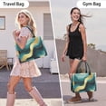 thumbnail image 6 of Large Capacity Tote Bag,Blue Marble Gold Line Pattern Handbag Fashion Luxury Tote Bag,15.7"x13"x 5.1" Inches,Laptop Compatible, 6 of 6