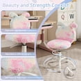 thumbnail image 3 of Guyou Kids Desk Chairs for 8-12, Ergonomic Swivel Study Chair, Kids Computer Chairs with Adjustable Height and 360-degree Swivel for Bedroom, Living Room, Study, Kids Room, Pink, 3 of 7