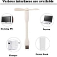 thumbnail image 5 of Mini ventilador portátil USB flexible, ventilador de refrigeración para ordenador, PC, portátil, banco de energía, 6 piezas, 5 of 5