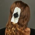 thumbnail image 2 of Unique Bargains 1 Pc Claw Clip Fashion Double Layer Bow Hair Clip Beige, 2 of 5
