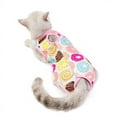 thumbnail image 1 of Traje de recuperación quirúrgica para gatos, gatito transpirable después de la cirugía, use una camisa para mascotas para heridas abdominales, enfermedades de la piel S oso de fresa Electrónica, 1 of 4