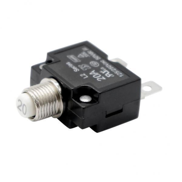 Paquete de 3-6 interruptores automáticos con botón pulsador de 12 V-24 V para 2 terminales rápidos 4 piezas Sunnimix Disyuntor reiniciable para automóvil