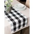 thumbnail image 4 of DII Black/White Reversible Gingham/Buffalo Check Table Runner 14x72, 14x72", 4 of 10