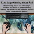 thumbnail image 6 of Gaming Mouse Pad Navy Desk Mat Large Desk Pads Mens Office Accessories Pad for Table Non-Slip Rubber Base Waterproof with Stitched Edges 35.4" X 15.7" for Game Office, Peacock Feather, 6 of 7