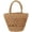 Khaki, variant on CoCopeaunt Women Straw Woven Tote Bags Summer Beach Handmade Purse Weaving Vintage Bag Handbag