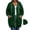 Army Green, variant on Womens Winter Hooded Casual Outwear & Jackets Solid Color Plus Size Loose Long Sleeve Zip Hooded Sweatshirt Outer Coat With Side Pockets For Winter Street Outdoor Wear