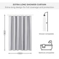 thumbnail image 6 of Light Gray Extra Long Waterproof Shower Curtain Liner 71x79 Inches, 6 of 7