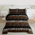 thumbnail image 2 of jejeloiu Chic Zebra Print Full Size Comforter Sets,Leopard Cheetah Stripe Bedding Comforter Set,Brown Black Lines Bedding Sets For Teens,Super Cozy Room Decor Reversible,3 Pieces, 2 of 8