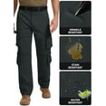 thumbnail image 5 of liyiyiyia Work Pants Mens Cargo Pants Baggy Comfort Outdoor Trousers with Multi Pockets, 5 of 7