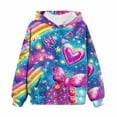 thumbnail image 5 of Cowsor Sweat à Capuche pour Enfants / Manches Longues Imprimé Col Rond / Tissu Extensible Doux / Tenue Décontractée Chaude pour École Quotidienne / Garçons Filles 2-14 Ans, 5 of 5
