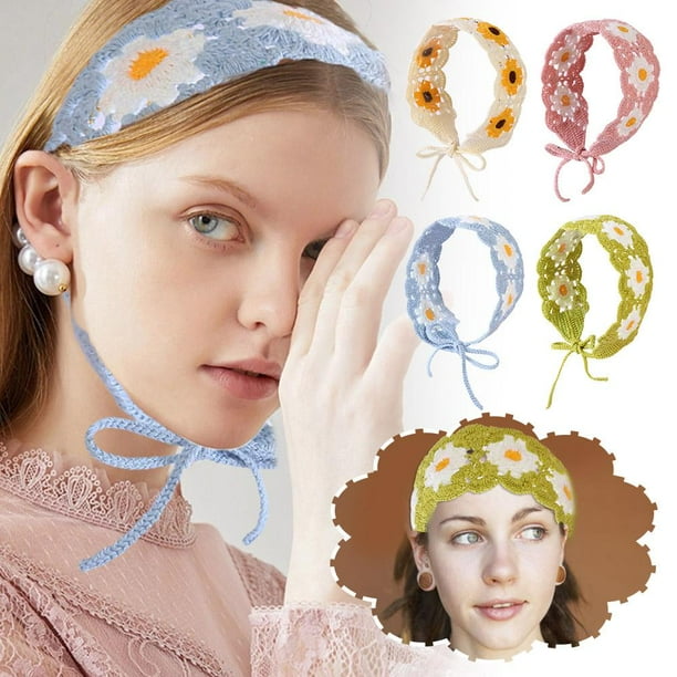 OPDBN Korean Ins Parent-child Sunflower Headband Crochet Hair