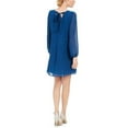thumbnail image 3 of I.N.C Womens Bow Back Shift Dress, Blue, Small, 3 of 4
