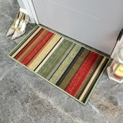 Maxy Home Hamam Stripes Multicolor 1 ft. 6 in. x 2 ft. 7 in. Rubber Backed Door Mat - multi - 1'6" x 2'6"