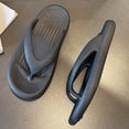thumbnail image 6 of Mens & Womens Gray EVA Flip Flops - Thick Sole Cushioned Sandals, Waterproof Non-Slip Foam Slides for Pool, Beach, Shower Comfort,Size 10-10.5, 6 of 7