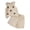 Beige, variant on Outfit Sets for Girls, Sleeveless Casual Knitted Elastic Waist Tops Shorts Two-piece Sets Pink Size 6 T