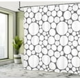 thumbnail image 5 of Ambesonne Geometric Shower Curtain, Grey White Circle, 69"Wx75"L, Dark Grey White, 5 of 5