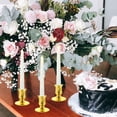 thumbnail image 2 of WRISTBIQUE Restaurant Decor Candlestick Holders Plastic Golden 10Pcs, 2 of 10