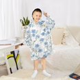 thumbnail image 6 of FORMRS Wearable Blanket Hoodie with Sleeves for Kids Cozy Flannel Sweatshirt, Forget Me Not, 6 of 7