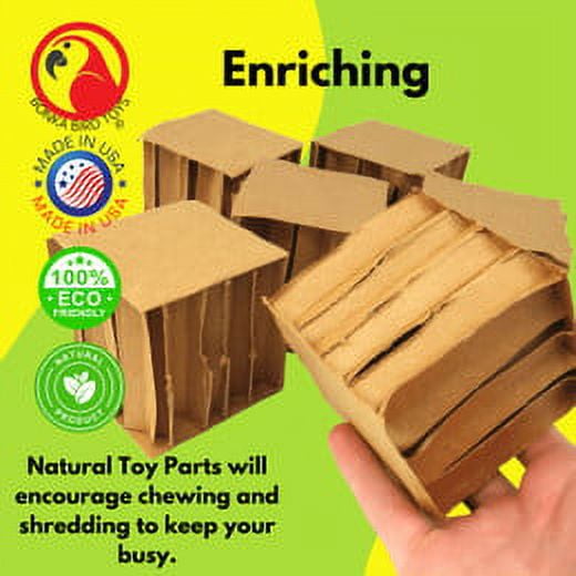 Bonka Bird Toys 2296 Pk6 3-Inch Cubes Foot Talon Craft Part Bird Toys