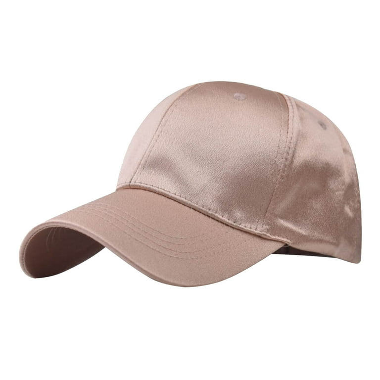 Male Female Neutral Summer Satin Solid Baseball Caps Adjustable