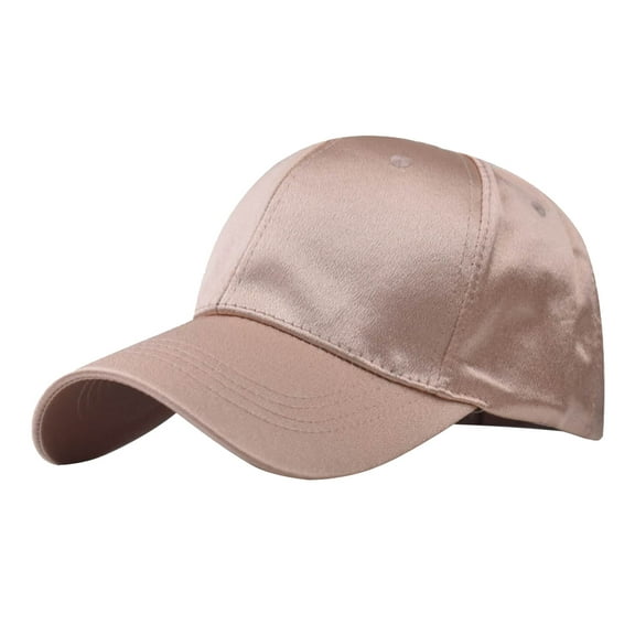 MESSUEN Baseball Cap Trucker Hats Women Sunvisor Hat Womens Male Female Neutral Summer Satin Solid Caps Hat Visors Baseball Cap Women Baseball Cap Men Beige One Size