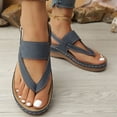 thumbnail image 4 of Willtoo Women's Wedge Sandals Adjustable Buckle Open Toe Slingback Shoes Summer Comfortable Walking Orthopedic Sandals, 4 of 6