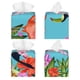 thumbnail image 2 of Fotbe Tropical Jungle Flamingo Porta Pañuelos Decorativo de Cuero, Caja Cuadrada Moderna para Pañuelos Faciales, Organizador y Dispensador 5x5x5'', 2 of 7