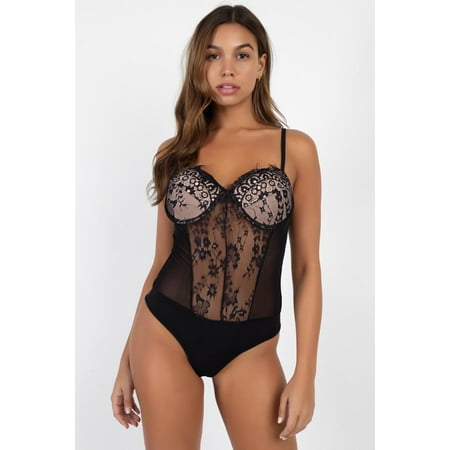 

Sheer Mesh Lace Teddy