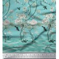 thumbnail image 2 of Soimoi Poly Georgette Fabric Insect,Bird & Floral Panel Print Fabric by The Yard 42 Inch Wide, 2 of 2