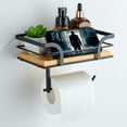 YIGII Toilet Paper Holder with Shelf Bathroom Paper Roll Holder