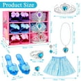 thumbnail image 4 of Flybay Princess Dress up for Girls, 27Pcs Toddler Dress up Toys Costumes Set Skirts, Shoes, Crowns, Pretend Play Birthday Gifts for 3-7 Year Old Girls, 4 of 8