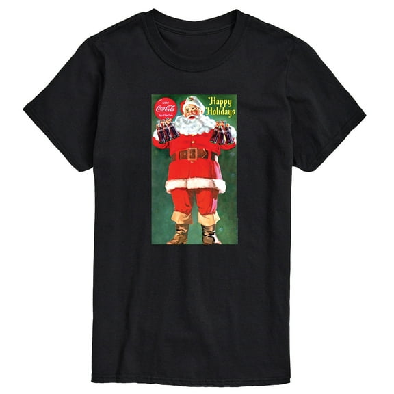 Coca-Cola - Santa with Coke Bottles - Men's Short Sleeve Graphic T-shirt