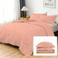 thumbnail image 2 of 5 Piece Luxury Thicker Pattern Comforter Set, 800 TC, 100% Egyptian Cotton, Full/Queen Size Peach Solid Color, 2 of 6