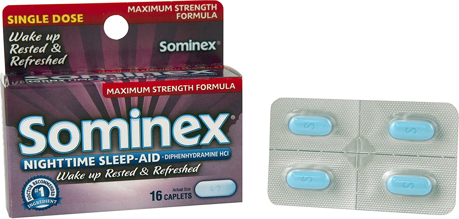 Sominex Nighttime SleepAid with Diphenhydramine HCl 50 mg Maximum