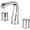 Chrome, variant on Basin Faucet Bathroom Widespread Sink Faucet Rose Gold Black Bathroom Faucet Sink tap Three Holes 8 inch Basin Tap