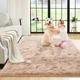 thumbnail image 1 of Alfombra de Área Noahas Beige Peluda 90x150 cm de Felpa para Dormitorio, 1 of 7