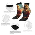 thumbnail image 3 of Bingfone Meditating Golden Retriever Design Patterned Men's Women's Casual Cotton Socks, 3 of 5
