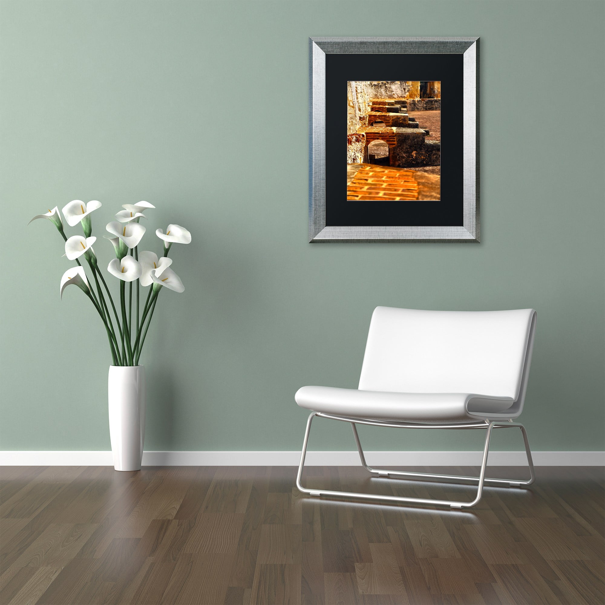 Trademark Fine Art "Castillo de San Felipe del Morro 10" Canvas Art by CATeyes, Black Matte, Silver Frame