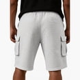 thumbnail image 4 of Men's Waffle Knit Cargo Shorts with Drawstring Elastic Waist and Multiple Pockets, Solid Color Casual Summer Bottoms, Loose Fit Workwear Pants for Outdoor Activities, 4 of 5