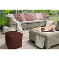 thumbnail image 4 of HomeRoots 17" Red Polyester Cube Indoor Outdoor Pouf Cover, 4 of 6