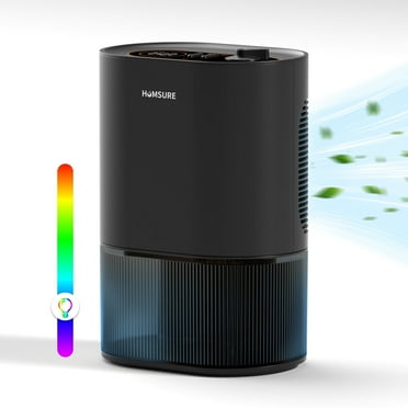 HUMSURE Dehumidifier (120 oz. Large Capacity Tank, Powerful Dehumidifier) LED Display with Timer 7-Colour Ambient Light, Auto off, Sleep Moode, Timer, Energy Efficient Cabinet Bathroom
